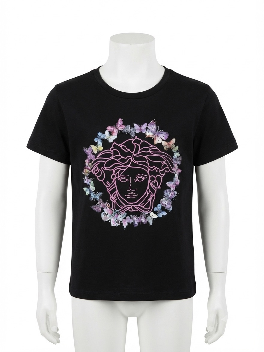 Young Versace Kids Medusa Butterfly Graphic T-Shirt Size 10a 140